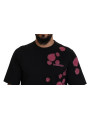 T-Shirts Black Pink Cotton Short Sleeves Crewneck T-shirt 810,00 € 8052134658895 | Planet-Deluxe
