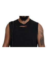 T-Shirts Black Chain Embellished Sleeveless Men Tank T-shirt 1.530,00 € 8052134602393 | Planet-Deluxe