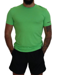 T-Shirts Green Modal Short Sleeves Crewneck T-shirt 330,00 € 8032674662408 | Planet-Deluxe