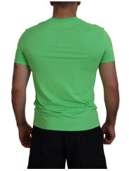 T-Shirts Green Modal Short Sleeves Crewneck T-shirt 330,00 € 8032674662408 | Planet-Deluxe