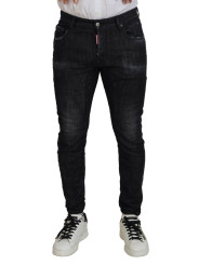 Jeans & Pants Black Washed Cotton Skinny Casual Men Denim Jeans 1.240,00 € 8050249426217 | Planet-Deluxe