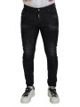 Jeans & Pants Black Washed Cotton Skinny Casual Men Denim Jeans 1.240,00 € 8050249426217 | Planet-Deluxe