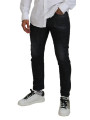 Jeans & Pants Black Washed Cotton Skinny Casual Men Denim Jeans 1.240,00 € 8050249426217 | Planet-Deluxe