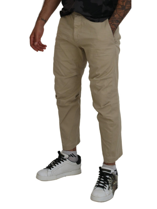 Jeans & Pants Beige Cotton Printed Leg Men Casual Pants 1.480,00 € 8052134679401 | Planet-Deluxe