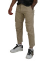 Jeans & Pants Beige Cotton Printed Leg Men Casual Pants 1.480,00 € 8052134679401 | Planet-Deluxe