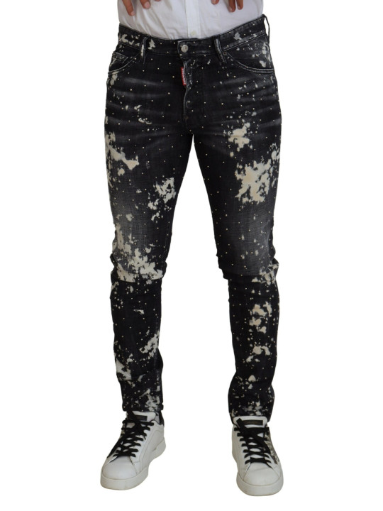 Jeans & Pants Black Washed White Color Splash Casual Denim Jeans 2.480,00 € 8052134611951 | Planet-Deluxe