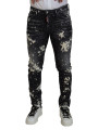 Jeans & Pants Black Washed White Color Splash Casual Denim Jeans 2.480,00 € 8052134611951 | Planet-Deluxe