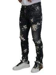 Jeans & Pants Black Washed White Color Splash Casual Denim Jeans 2.480,00 € 8052134611951 | Planet-Deluxe