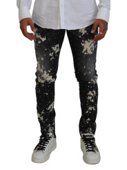 Jeans & Pants Black Washed White Color Splash Casual Denim Jeans 2.480,00 € 8052134611951 | Planet-Deluxe