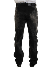 Jeans & Pants Black Washed Cotton Straight Fit Casual Denim Jeans 1.480,00 € 7333413003775 | Planet-Deluxe