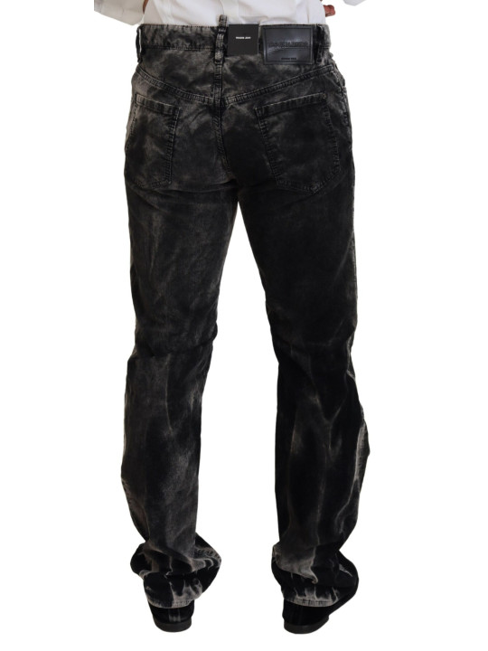 Jeans & Pants Gray Cotton Corduroy Straight Fit Men Denim Jeans 1.480,00 € 8052134568583 | Planet-Deluxe