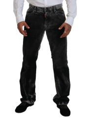 Jeans & Pants Gray Cotton Corduroy Straight Fit Men Denim Jeans 1.480,00 € 8052134568583 | Planet-Deluxe