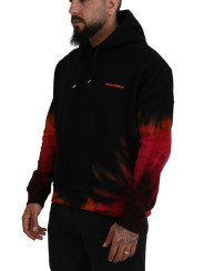 Sweaters Black Red Cotton Hooded Tie Dye Pullover Sweater 1.480,00 € 8052134590737 | Planet-Deluxe