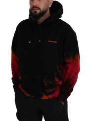 Sweaters Black Red Cotton Hooded Tie Dye Pullover Sweater 1.480,00 € 8052134590737 | Planet-Deluxe