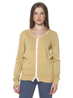 Fred Perry Gelber Langarm-Cardigan – Stilvolle Bluse