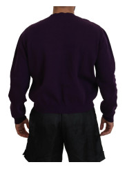 Sweaters Purple Cotton Printed Men Pullover Sweater 1.240,00 € 8050249425715 | Planet-Deluxe