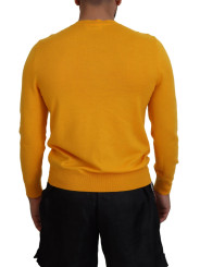 Sweaters Orange Wool Long Sleeves Men Pullover Sweater 1.220,00 € 8052134609712 | Planet-Deluxe