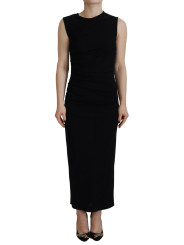 Dresses Black Viscose Sleeveless Ruched Maxi Dress 3.230,00 € 8052134152737 | Planet-Deluxe