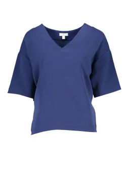 GANT Damen V-Ausschnitt Shirt, Marineblau, Stilvoll & Elegant