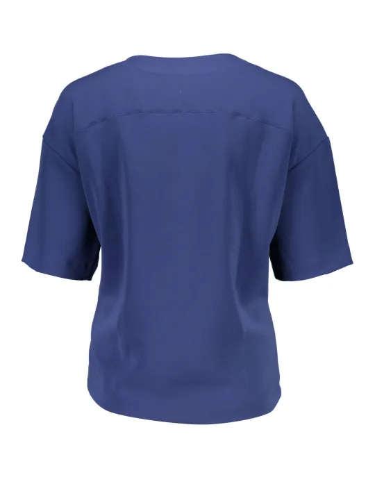 GANT Damen V-Ausschnitt Shirt, Marineblau, Stilvoll & Elegant