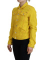 Jackets & Coats Yellow Collared Long Sleeves Denim Jacket 1.290,00 € 8050249426644 | Planet-Deluxe