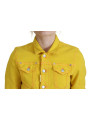 Jackets & Coats Yellow Collared Long Sleeves Denim Jacket 1.290,00 € 8050249426644 | Planet-Deluxe