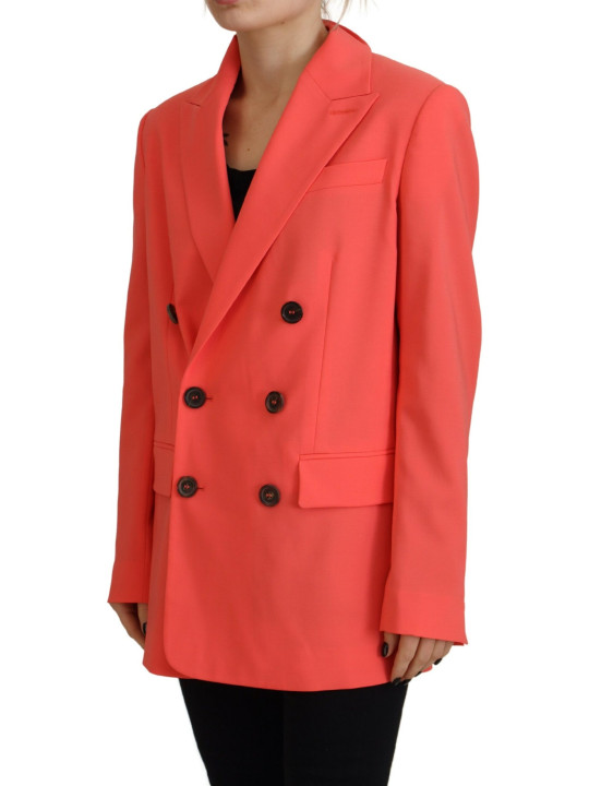 Jackets & Coats Pink Double Breasted Coat Blazer Jacket 2.730,00 € 8052134636510 | Planet-Deluxe