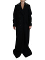 Jackets & Coats Black Double Breasted Long Coat Jacket 2.770,00 € 8050249425777 | Planet-Deluxe