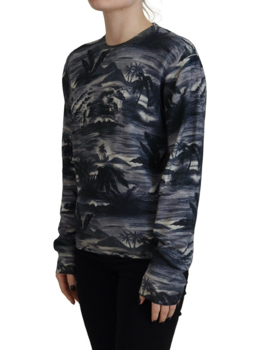 Sweaters Black Long Sleeve Thunder Sky Print Casual Sweater 1.730,00 € 8052134632277 | Planet-Deluxe