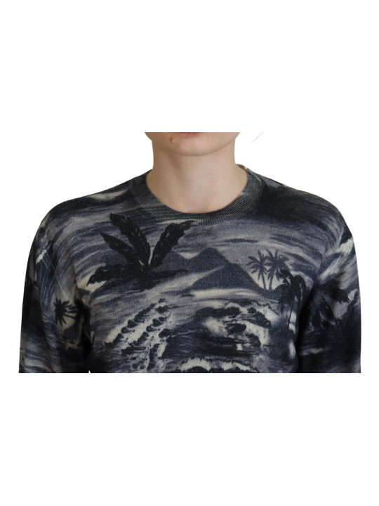 Sweaters Black Long Sleeve Thunder Sky Print Casual Sweater 1.730,00 € 8052134632277 | Planet-Deluxe