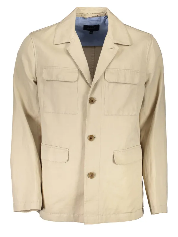 GANT Elegante Beige Sportjacke - Stilvoll und Vielseitig GANT Elegante Beige Sportjacke - Stilvoll und Vielseitig