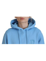 Sweaters Light Blue Logo Hooded Women Long Sleeve Sweater 1.240,00 € 8052134559277 | Planet-Deluxe