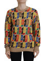 Sweaters Brown Cotton Long Sleeve Crew Neck Printed Sweater 1.710,00 € 8052134574027 | Planet-Deluxe