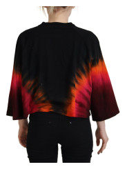 Tops & T-Shirts Black Cotton Tie Dye Crew Neck Casual Top 890,00 € 8052134567654 | Planet-Deluxe