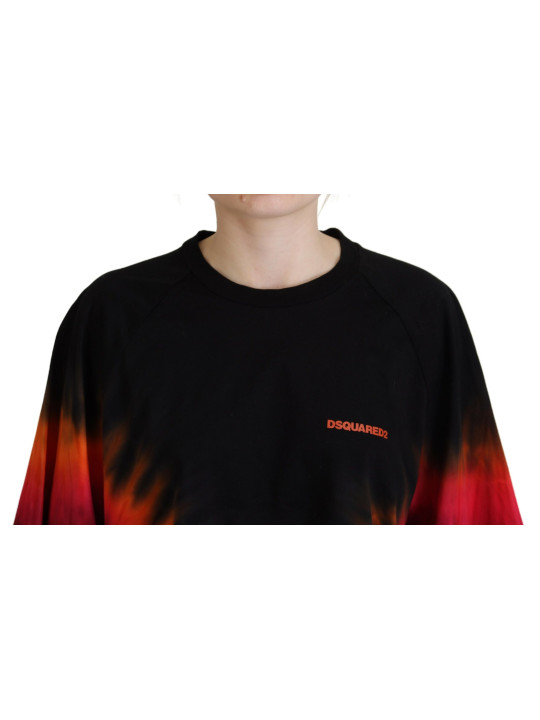 Tops & T-Shirts Black Cotton Tie Dye Crew Neck Casual Top 890,00 € 8052134567654 | Planet-Deluxe