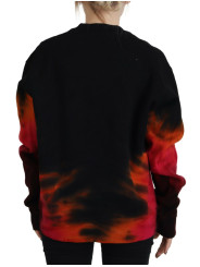 Sweaters Black Tie Dye Logo Print Women Long Sleeve Sweater 1.240,00 € 8052134561102 | Planet-Deluxe