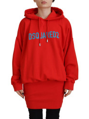 Sweaters Red Logo Print Cotton Hoodie Sweatshirt Sweater 1.400,00 € 8052134604069 | Planet-Deluxe