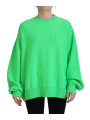 Sweaters Green Logo Embroidery Women Long Sleeve Sweater 1.770,00 € 8050249426675 | Planet-Deluxe