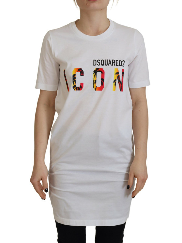 Tops & T-Shirts White Cotton Icon Logo Print Crewneck T-shirt 590,00 € 8052134632758 | Planet-Deluxe