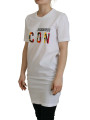 Tops & T-Shirts White Cotton Icon Logo Print Crewneck T-shirt 590,00 € 8052134632758 | Planet-Deluxe