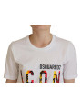 Tops & T-Shirts White Cotton Icon Logo Print Crewneck T-shirt 590,00 € 8052134632758 | Planet-Deluxe