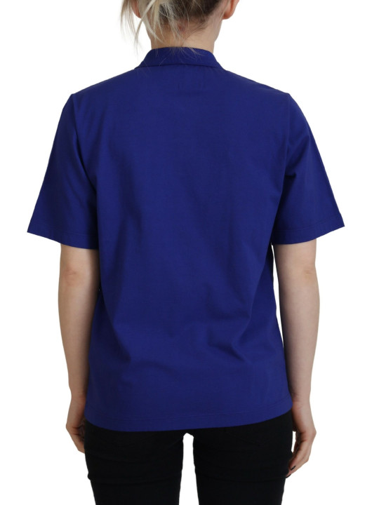 Tops & T-Shirts Blue Collared Writings Polo Short Sleeves T-shirt 740,00 € 8052134553053 | Planet-Deluxe