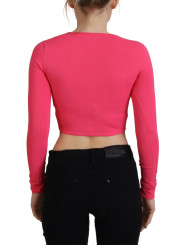 Tops & T-Shirts Pink Viscose Knit Open Chest Long Sleeves Top 2.160,00 € 8052134571699 | Planet-Deluxe