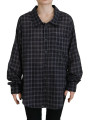 Tops & T-Shirts Black Checkered Collared Button Long Sleeves Shirt 1.310,00 € 8052134575031 | Planet-Deluxe