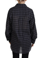 Tops & T-Shirts Black Checkered Collared Button Long Sleeves Shirt 1.310,00 € 8052134575031 | Planet-Deluxe