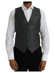 Vests Gray Wool Formal Dress Waistcoat Vest 1.480,00 € 8050249428549 | Planet-Deluxe