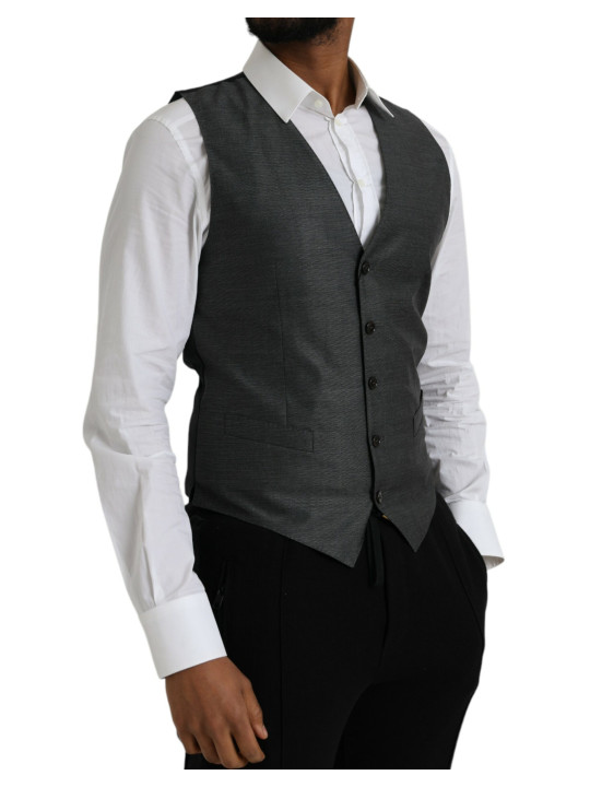 Vests Gray Wool Formal Dress Waistcoat Vest 1.480,00 € 8050249428549 | Planet-Deluxe