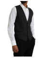 Vests Black Cotton Waistcoat Dress Formal Vest 1.660,00 € 8050249428600 | Planet-Deluxe