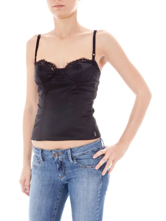 "JOHN GALLIANO Startseite im Sale | JOHN GALLIANO TOP FRAU SCHWARZ online kaufen"|Planet-Deluxe