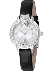 Roberto Cavalli Uhr Schwarz Leder